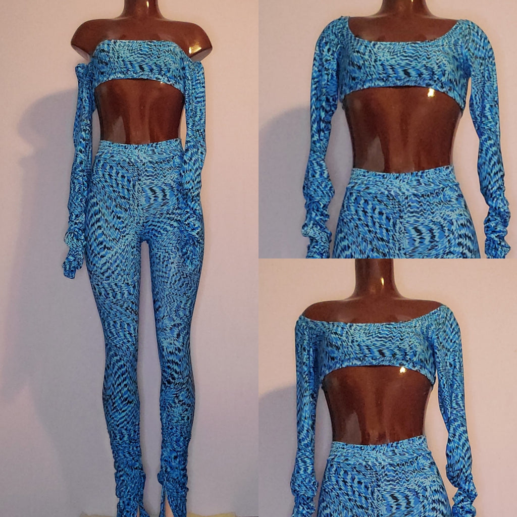 Neon Stacked sleeves Top (Ship in 5-7 days)