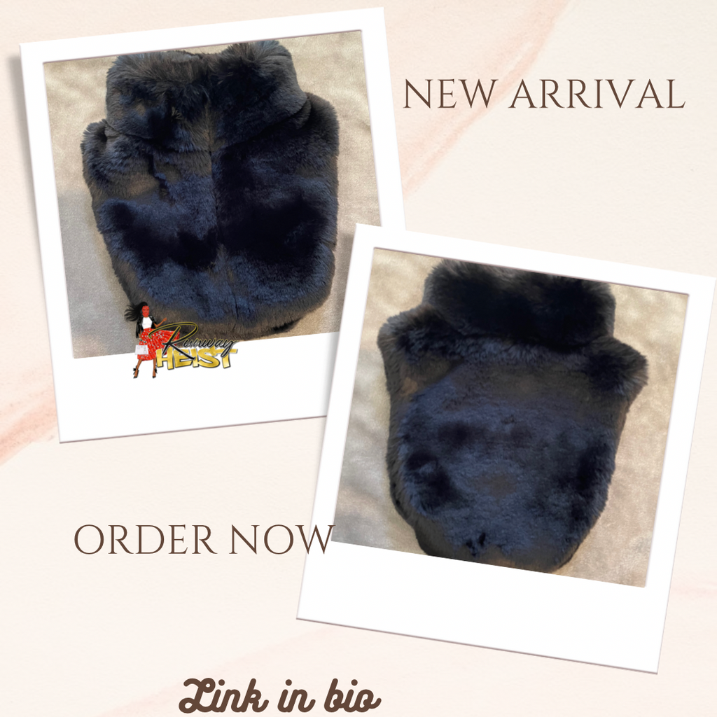 Black fur vest (Pre-order)