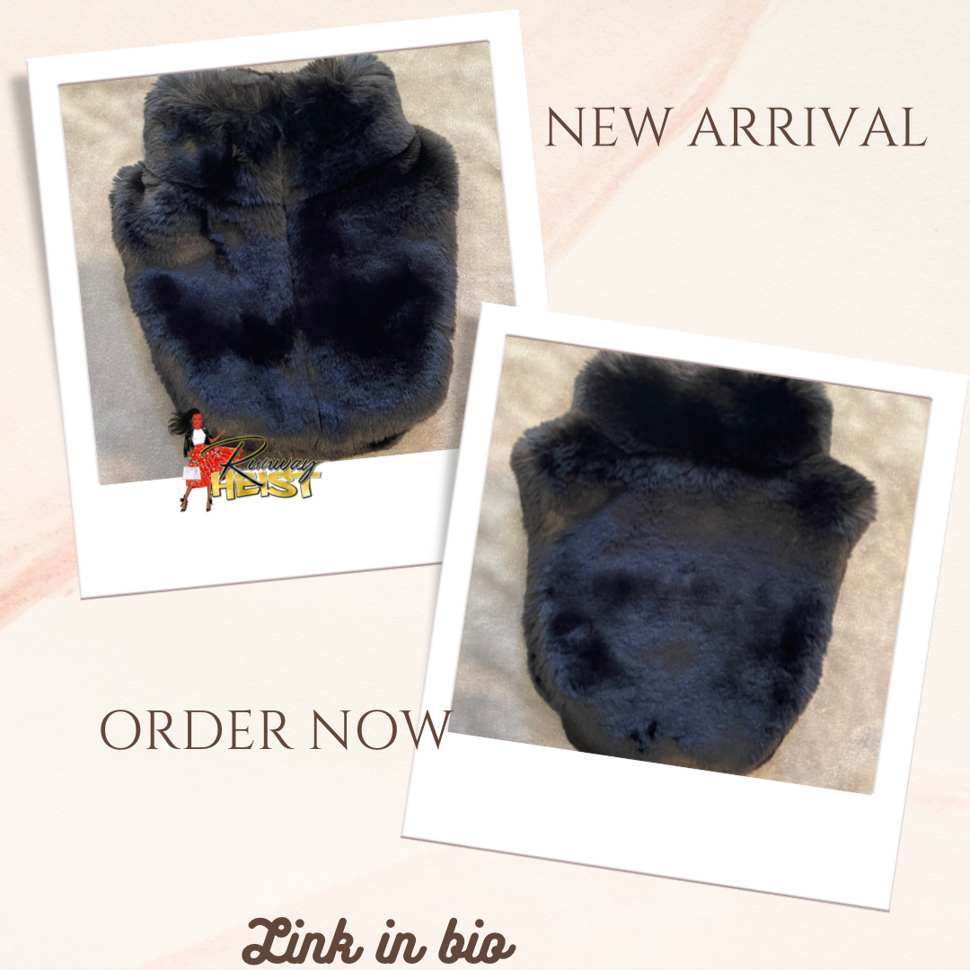 Black fur vest (Pre-order)
